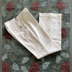 WOMENS CALVIN KLEIN CLASSIC FIT DRESS PANT IVORY CREAM OFF WHITE NWT SIZE 4